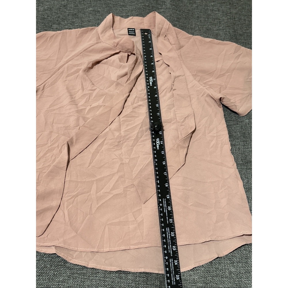 Shein Women's M Pullover Textured Tie Front Blouse - Picture 2 of 7